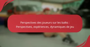 Perspectives des joueurs sur les balks : Perspectives, expériences, dynamiques de jeu